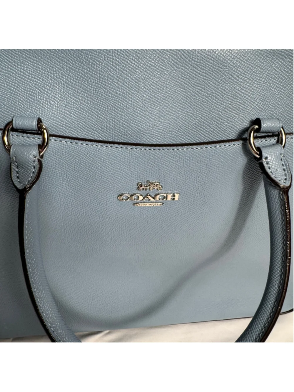 Women's Coach Laptop Bag One Size Blue Silver